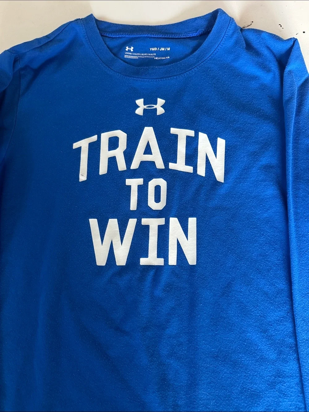 Under Armour Royal Blue 'Train to Win' Long Sleeve Performance Top